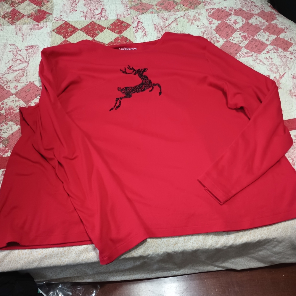 Croft and Barrow reindeer shirt